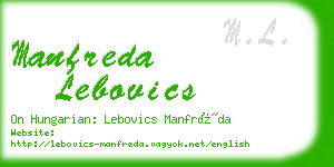 manfreda lebovics business card